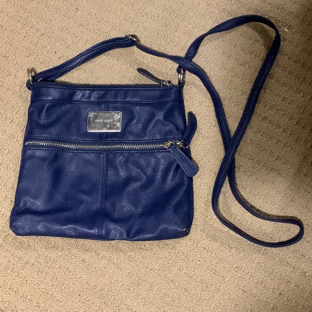 Nine West crossbody purse, navy blue, nice condition